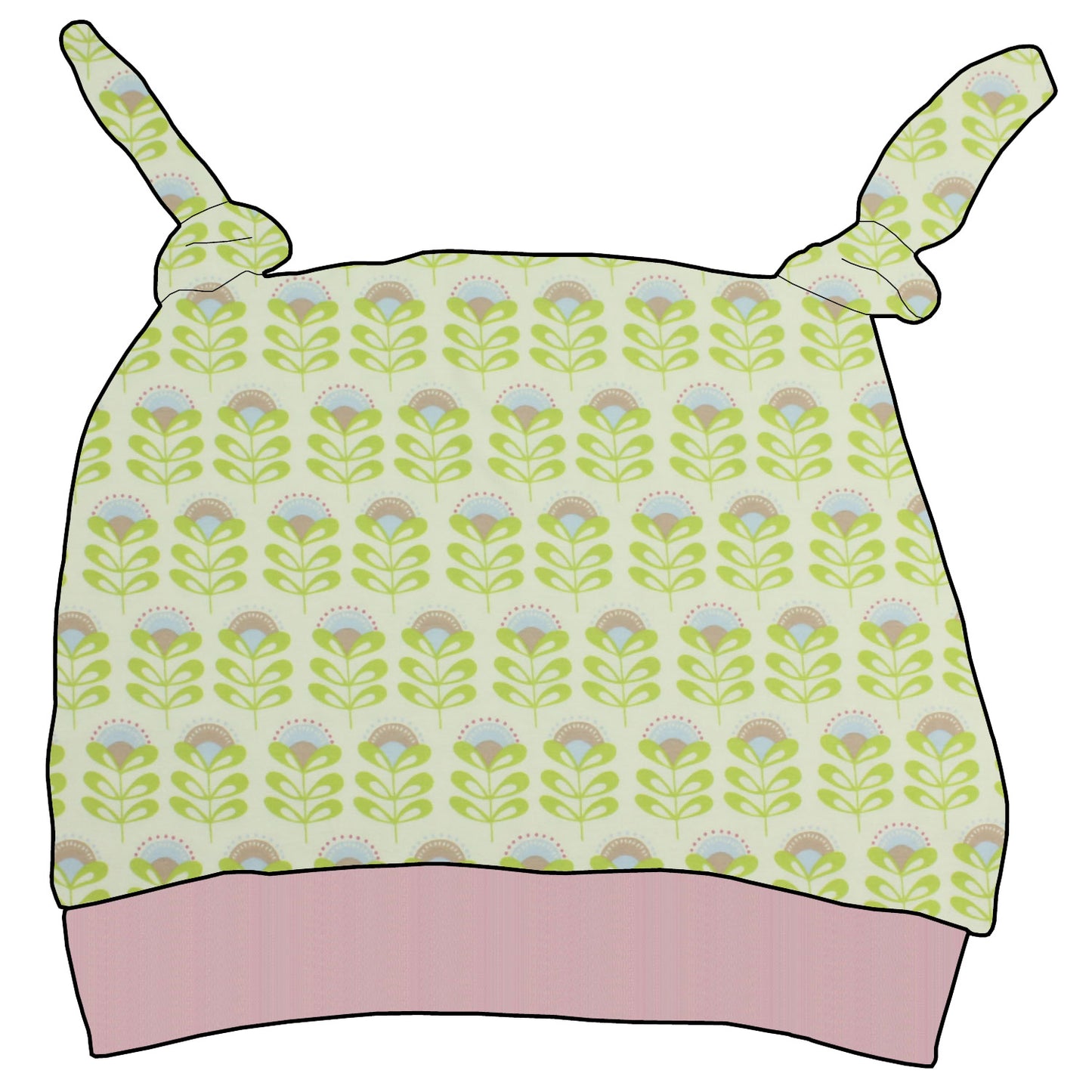 Kinder Knotenmütze Kleine Blumen