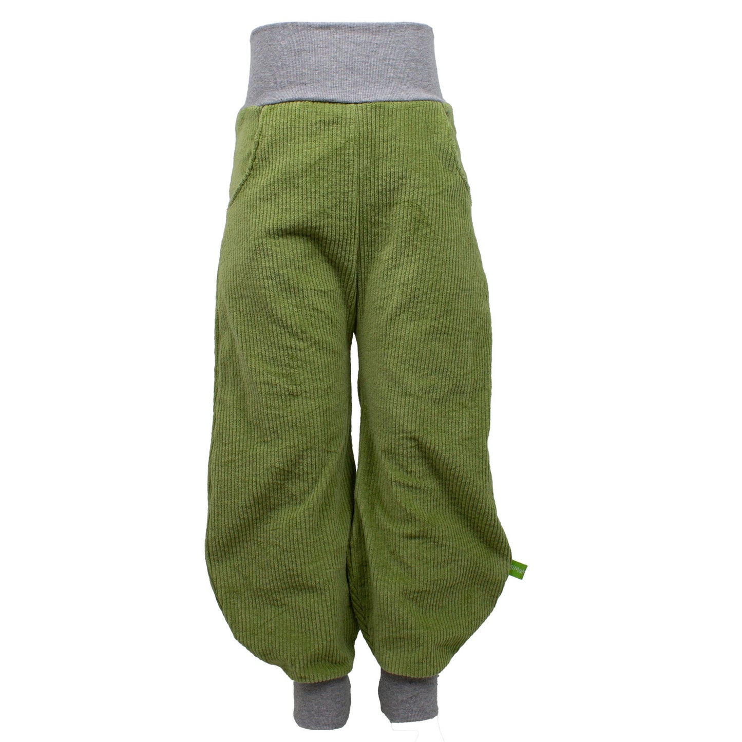 Damen Pumphose Yogahose Cord Apfelgrün