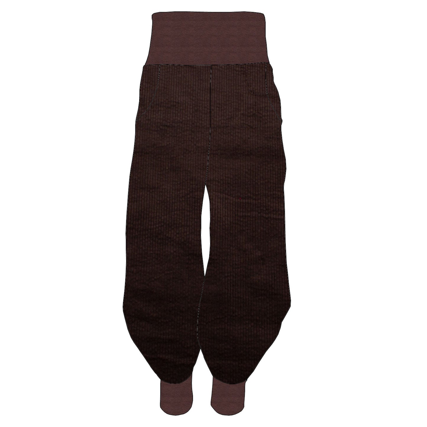Damen Pumphose Yogahose Cord Schokobraun