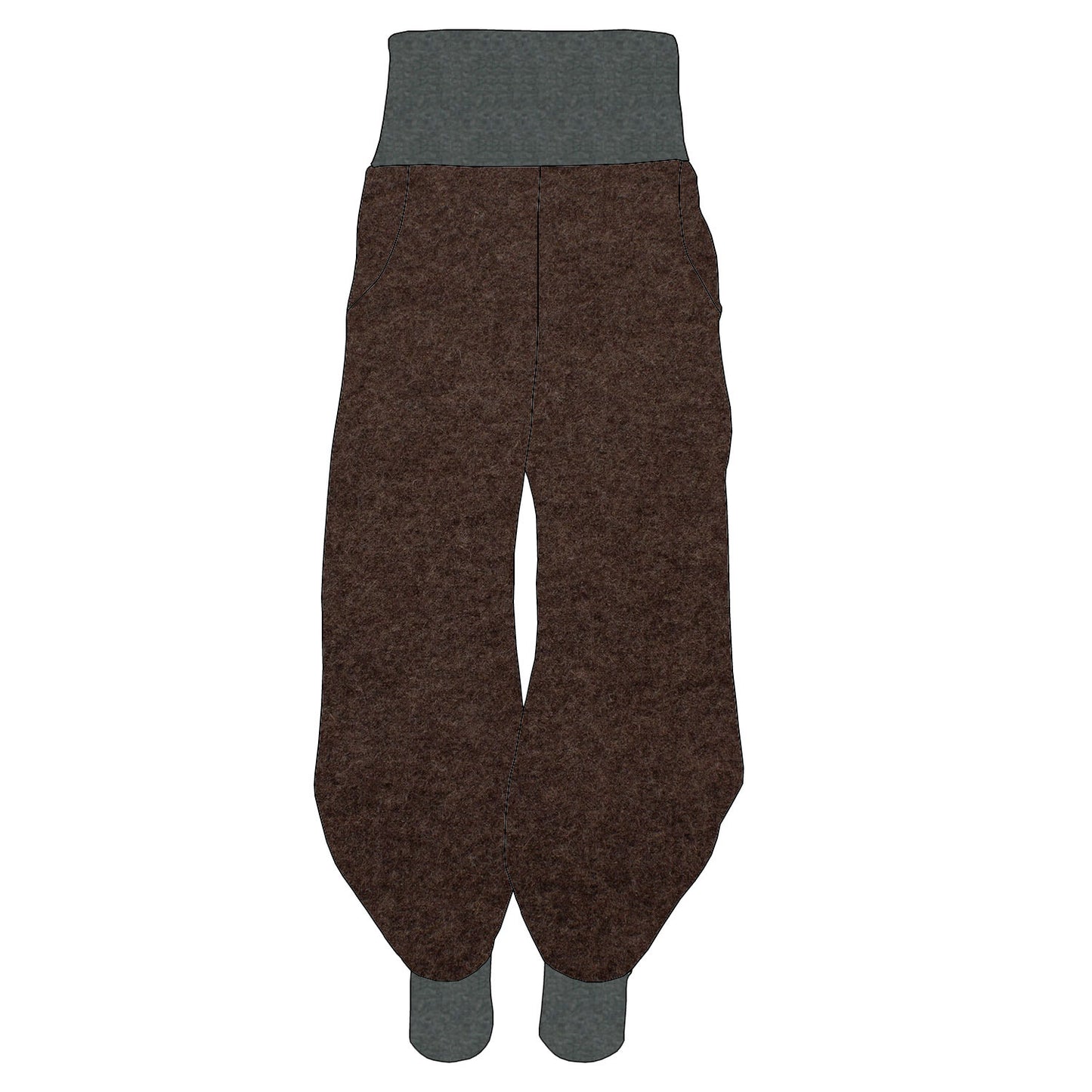 Damen Pumphose Yogahose Walk Schlamm meliert