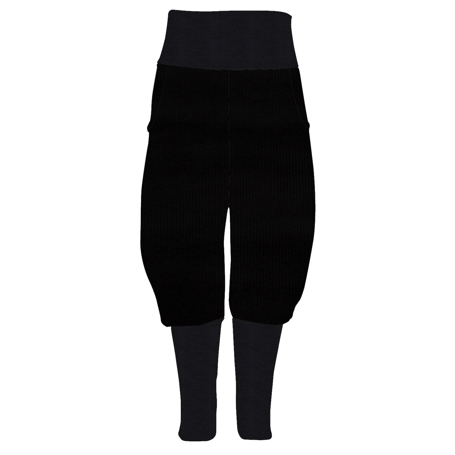 Damen Knickerbocker Cord Schwarz