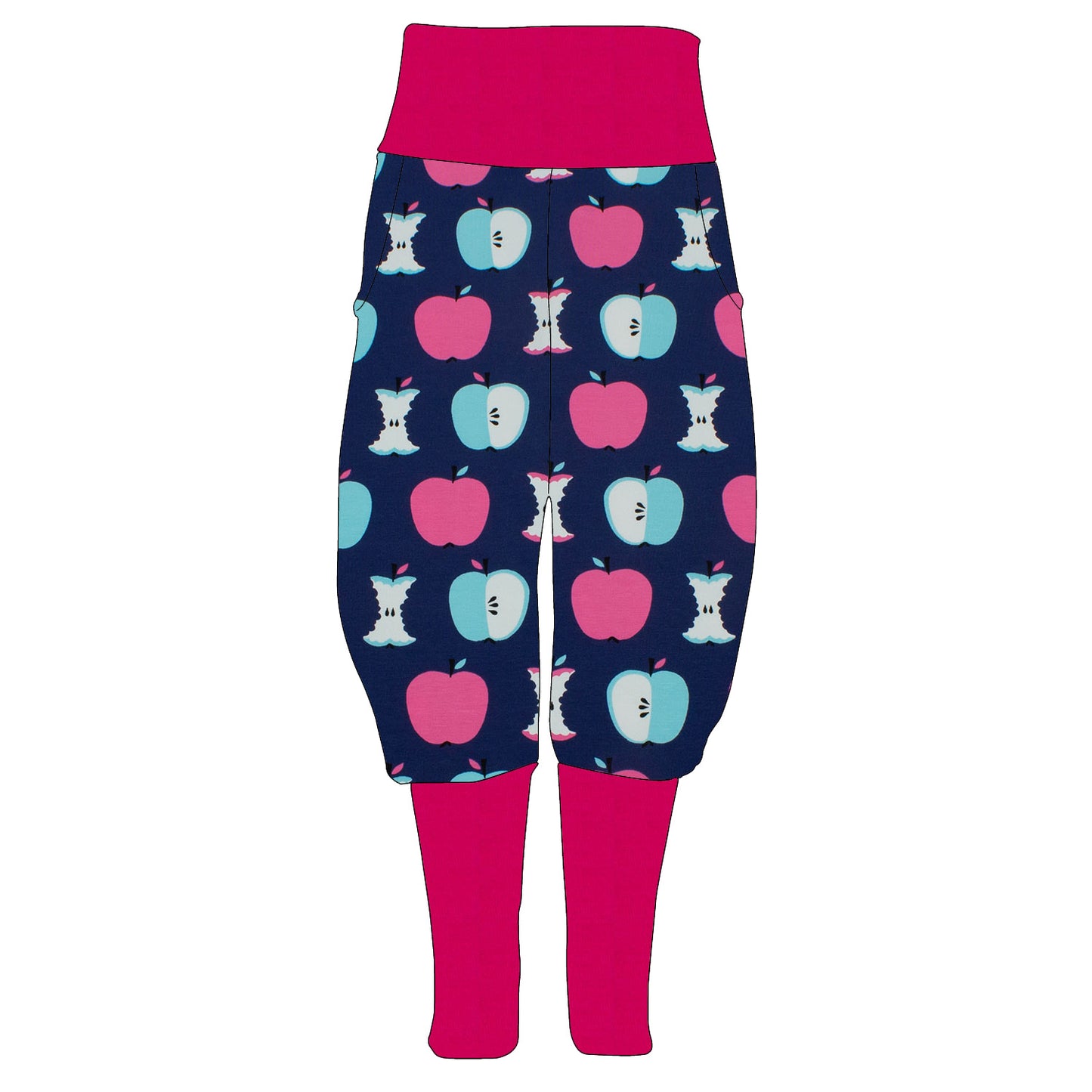 Damen Knickerbocker Äpfel dunkelblau