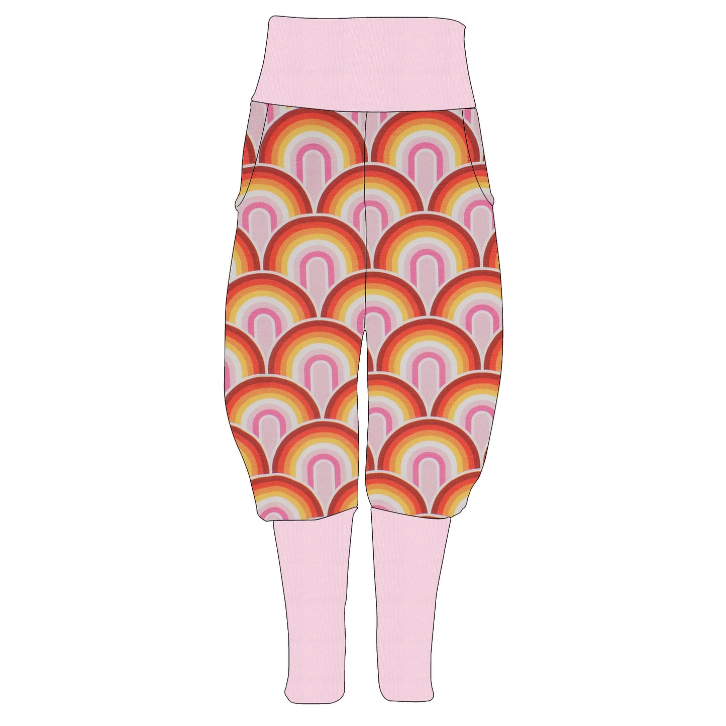 Kinder Knickerbocker Regenbogen rosa