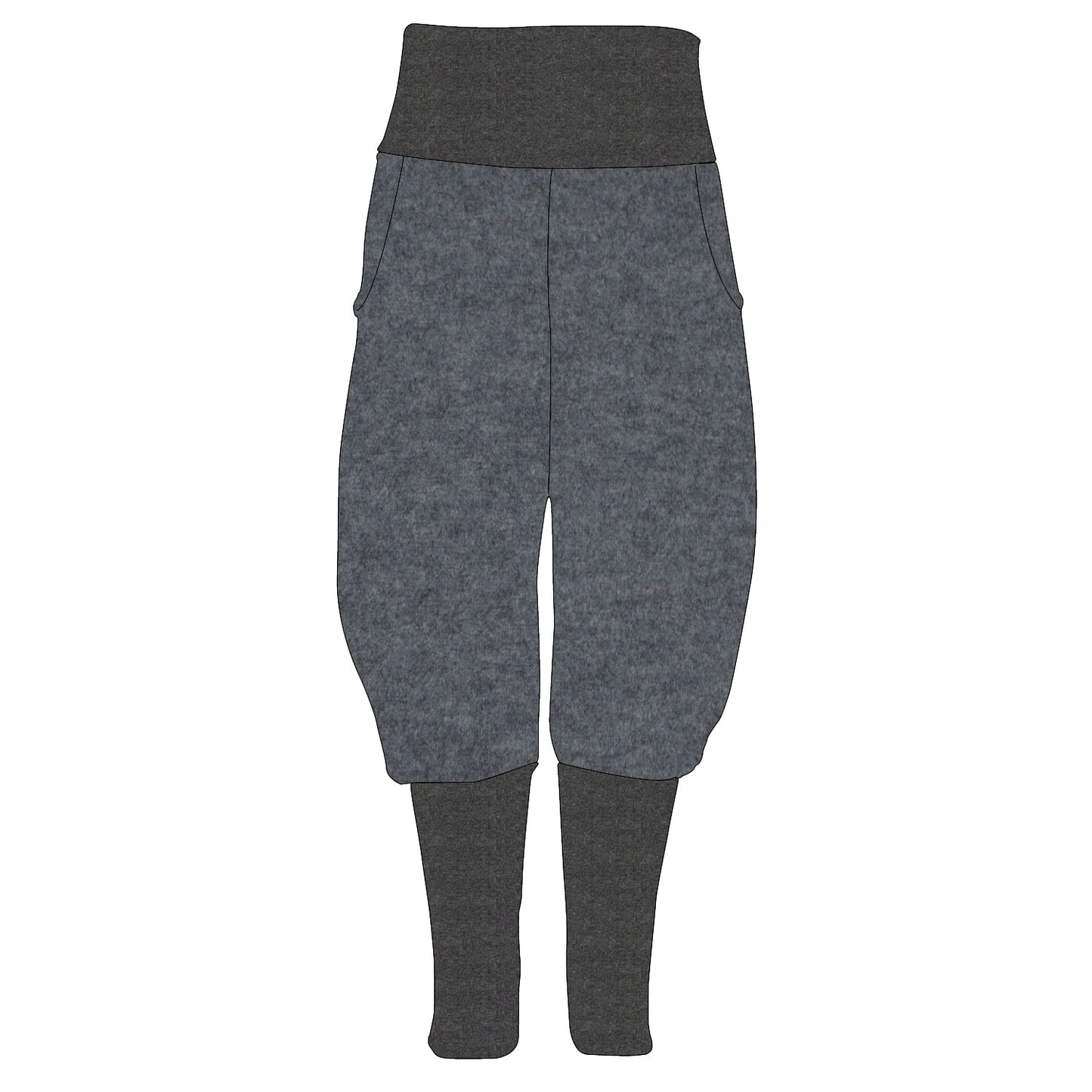 Damen Knickerbocker Walk Hellgrau meliert