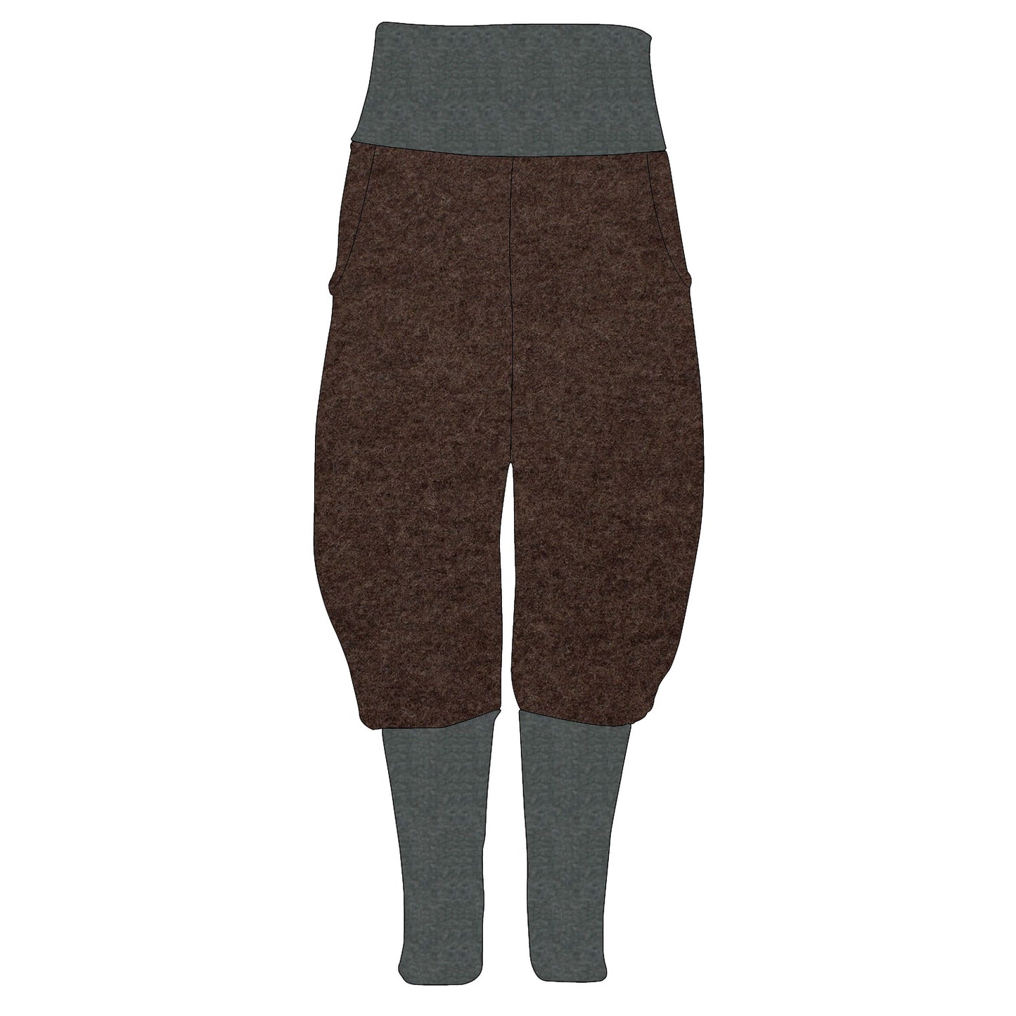 Damen Knickerbocker Walk Schlamm meliert