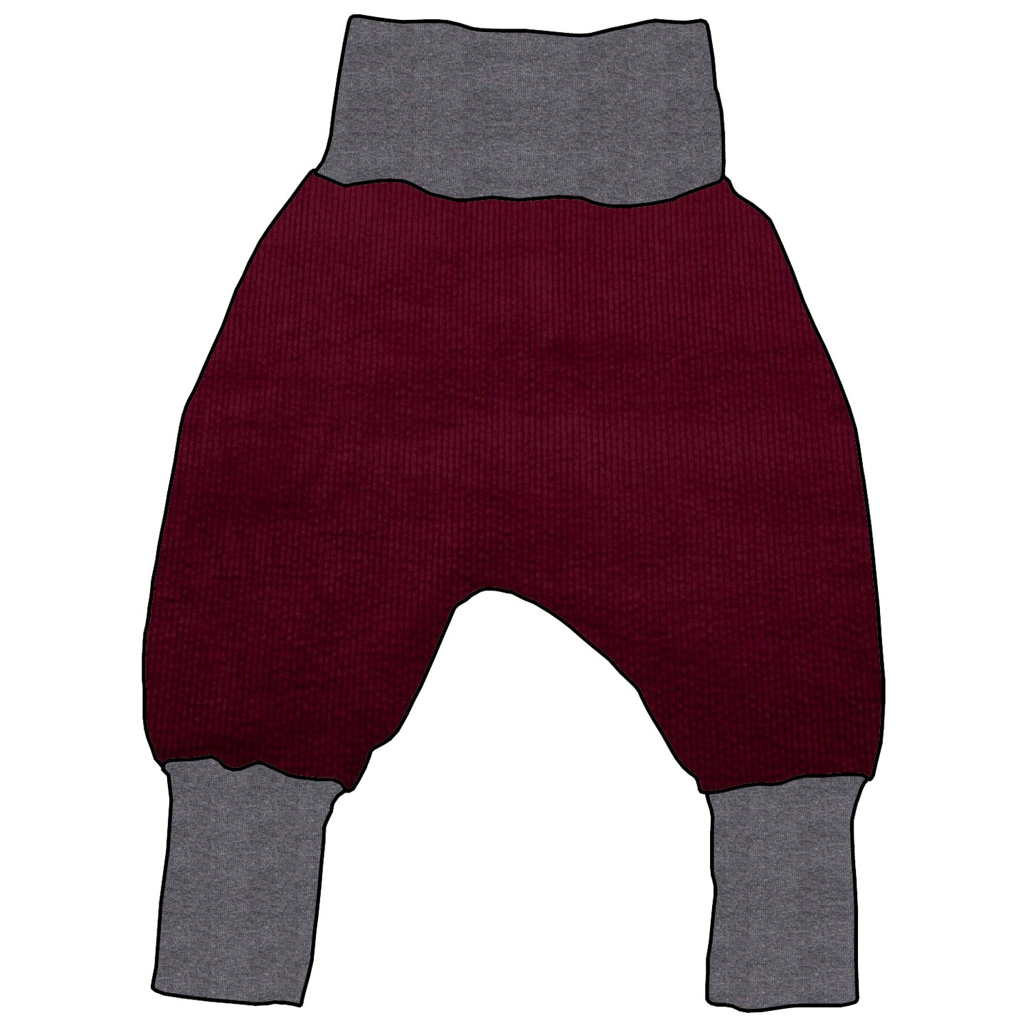 Kinder Mitwachshose Cord Beere