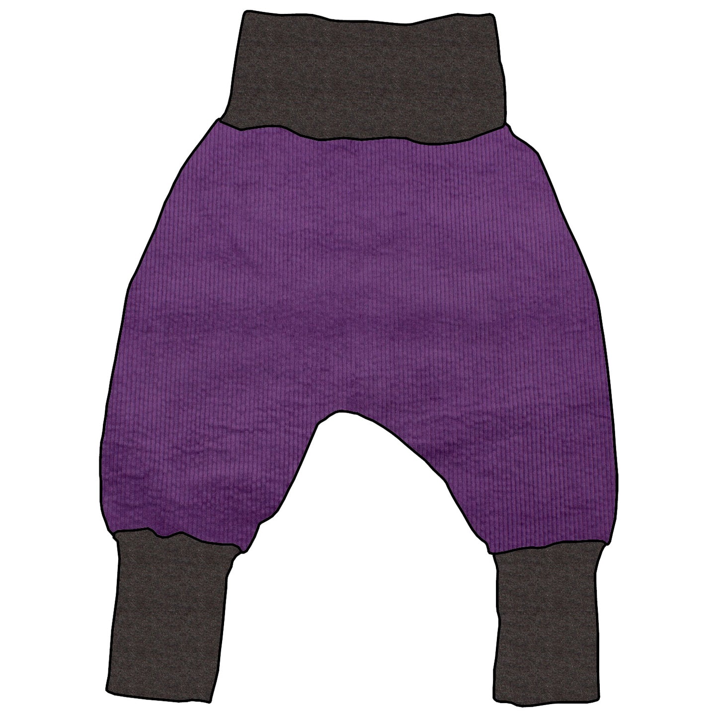 Kinder Mitwachshose Cord Lila