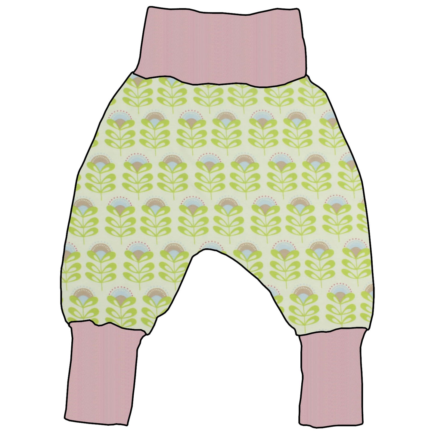 Kinder Mitwachshose Kleine Blumen