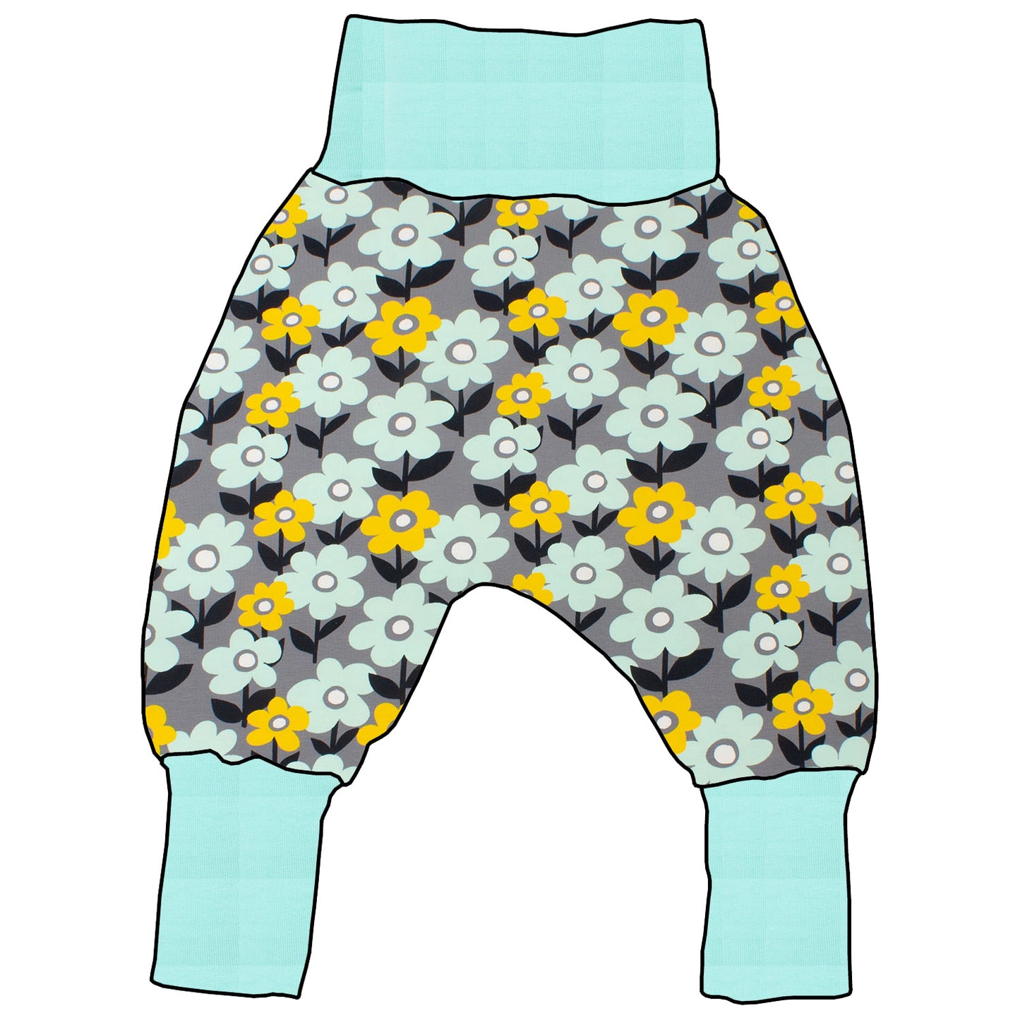 Kinder Mitwachshose Retro Blumenwiese