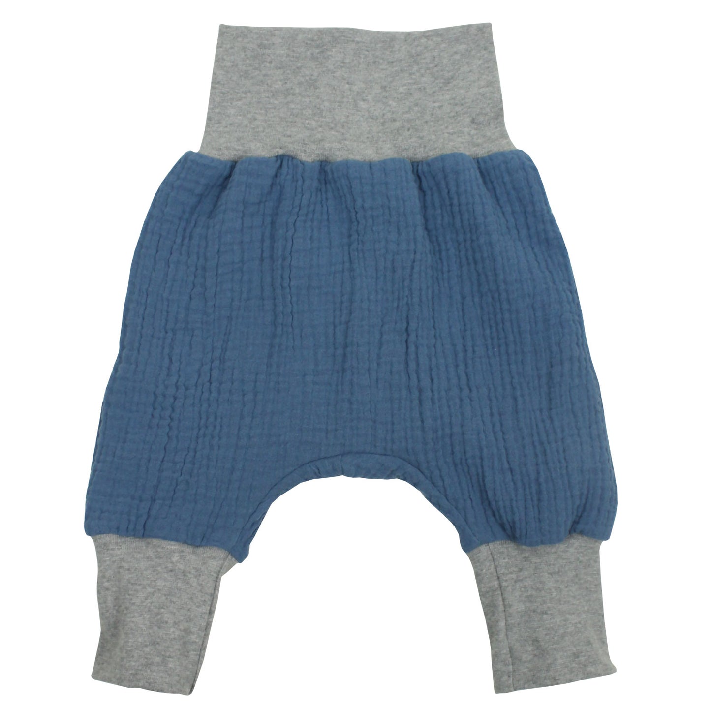 Kinder Mitwachshose Musselin Blau