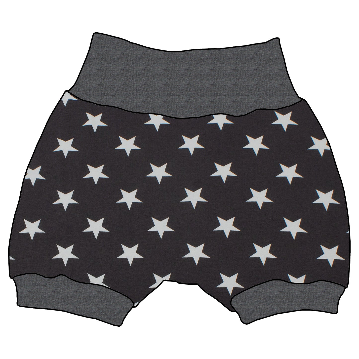 Kinder Shorts Sterne grau
