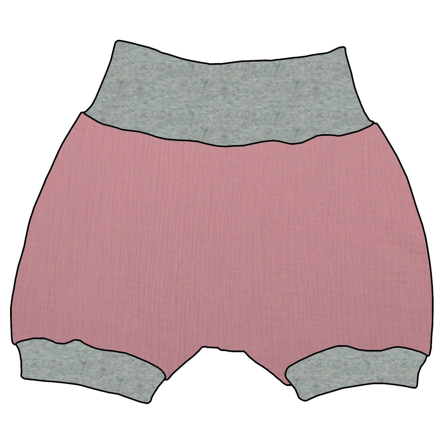 Kinder Shorts Musselin Altrosa