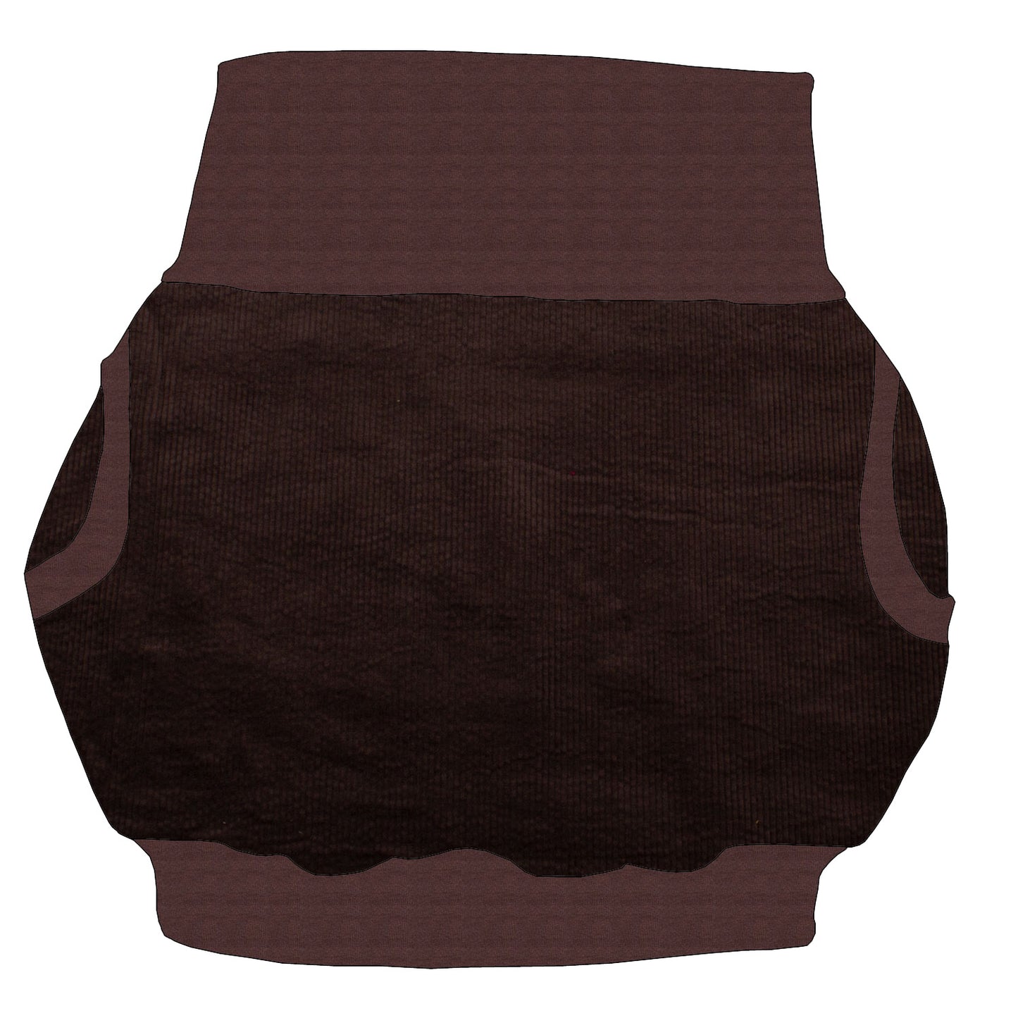 Damen Ballonrock Cord Schokobraun