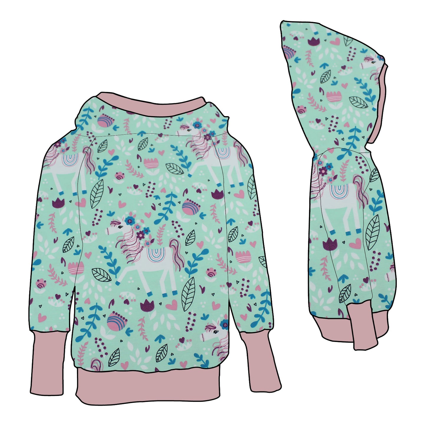 Kinder Retrohoodie Pony