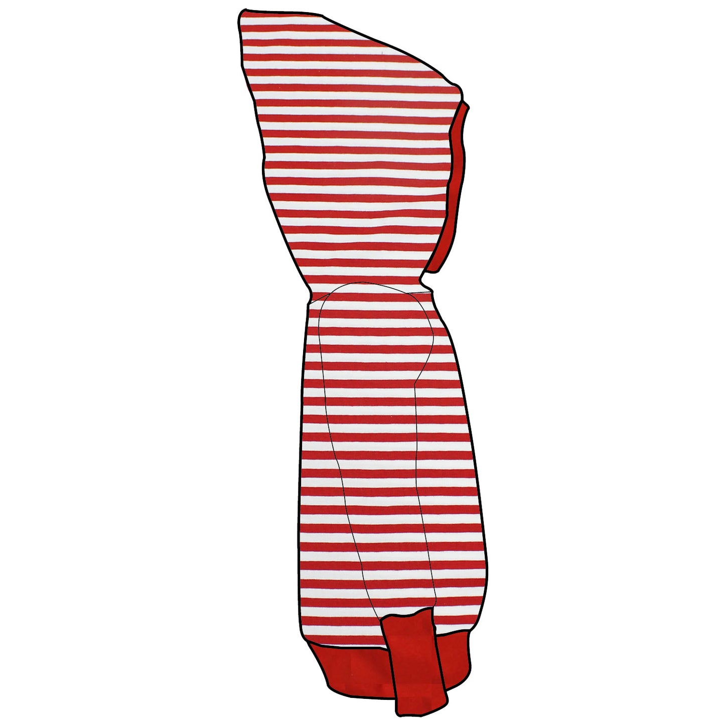 Kinder Retrohoodie Rote Ringel