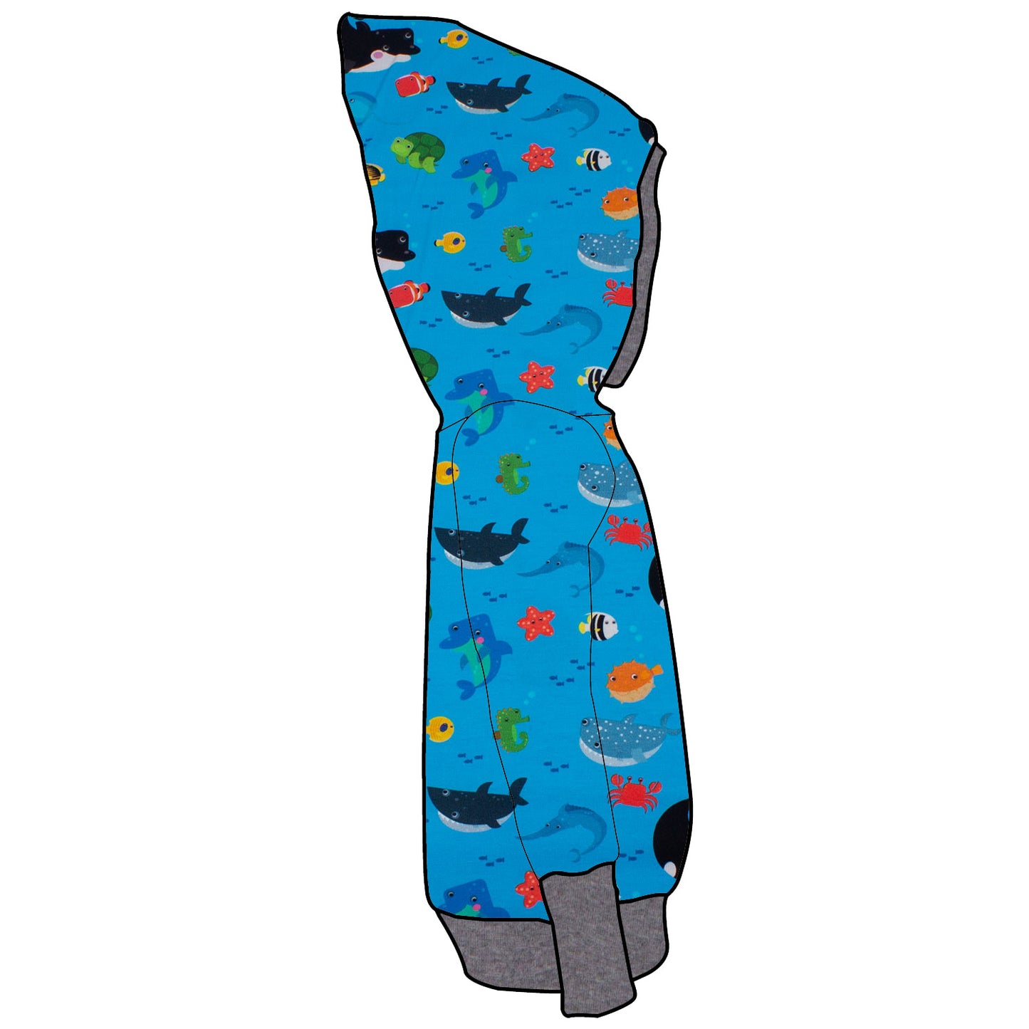 Kinder Retrohoodie Meerestiere