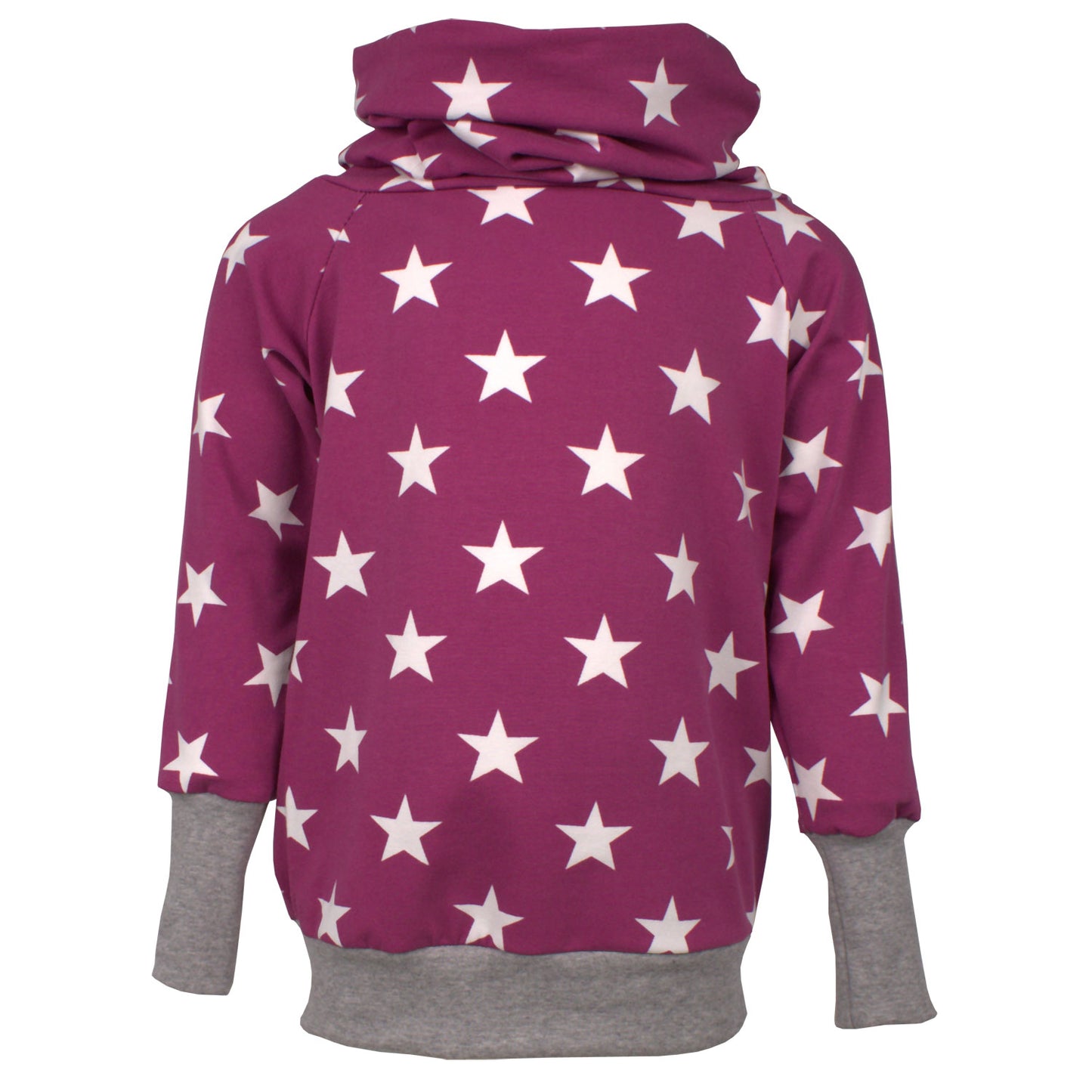 Damen Retrohoodie Sterne beere