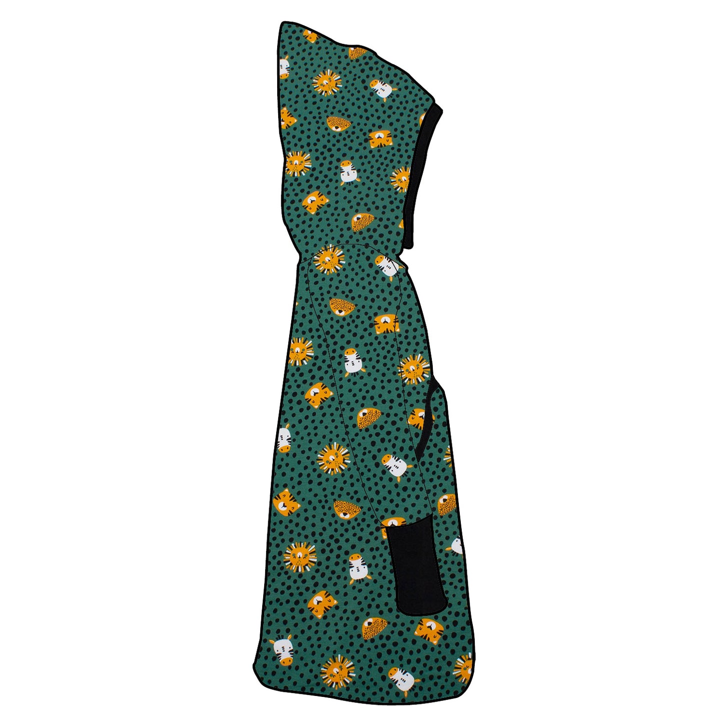 Kinder Retrokleid Hoodiekleid Afrikatiere