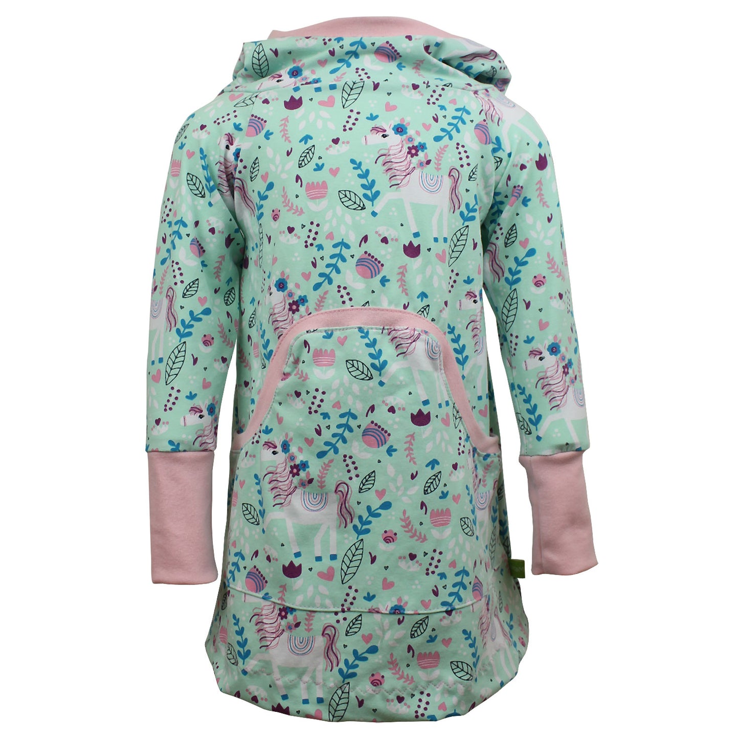 Damen Retrokleid Hoodiekleid Pony