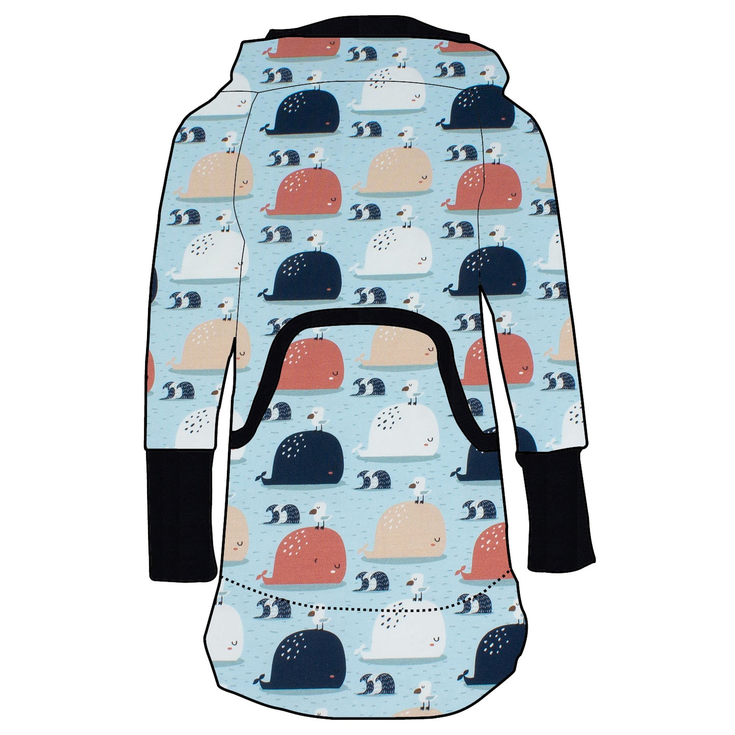 Kinder Retrokleid Hoodiekleid Walparade