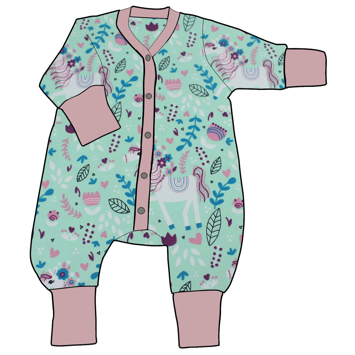 Kinder Einteiler Jumpsuit Pony