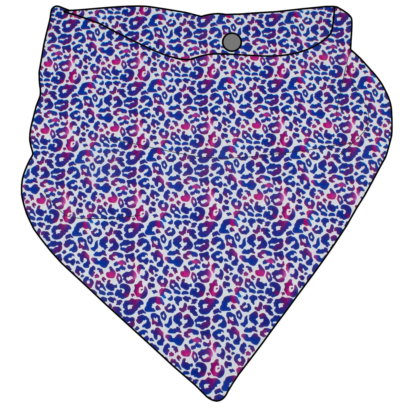 Kinder Mini Halstuch zum knöpfen Leo lila / pink