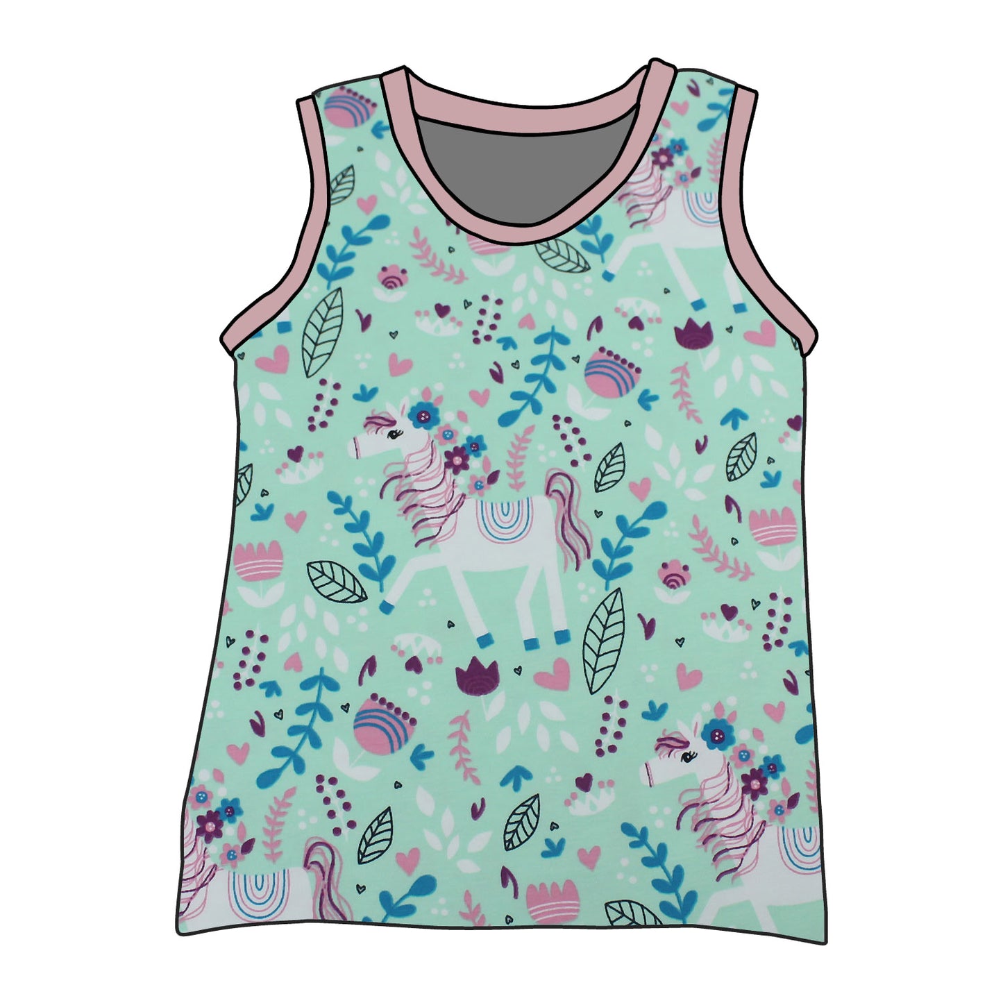 Kinder Unterhemd / Tanktop Pony