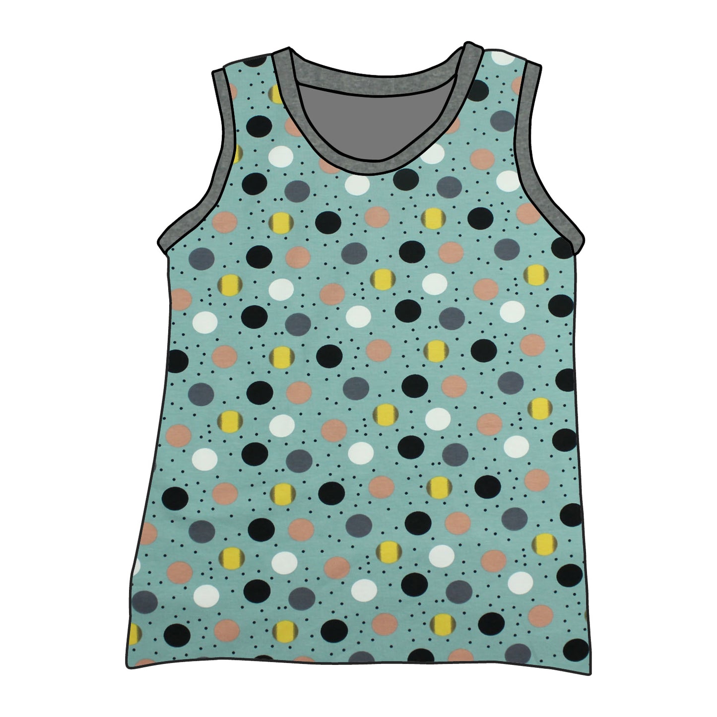 Kinder Unterhemd / Tanktop Retropunkte