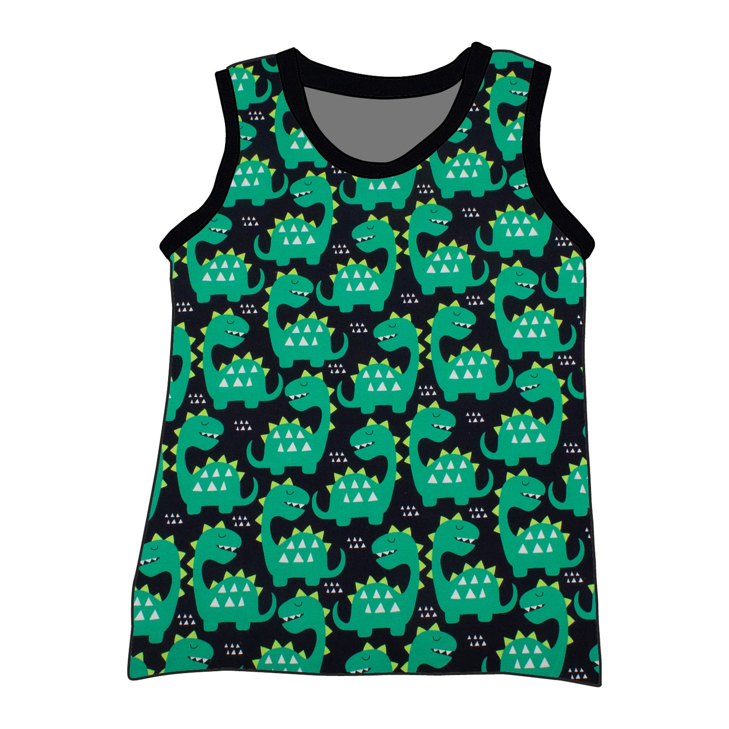 Kinder Unterhemd / Tanktop Grüne Dinosaurier