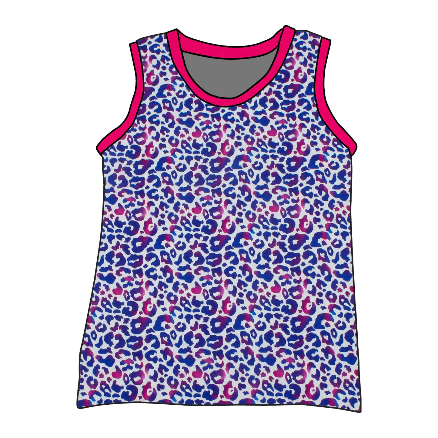 Kinder Unterhemd / Tanktop Leo lila / pink