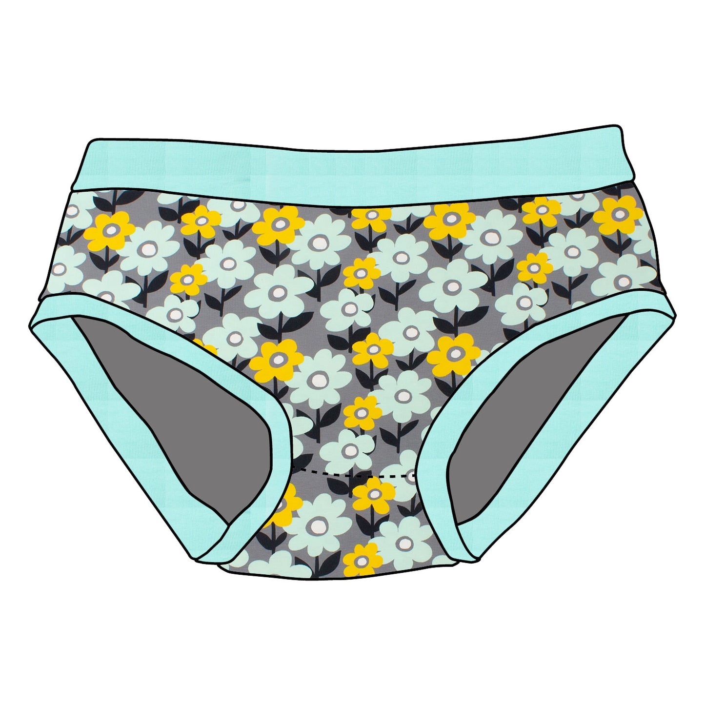 Kinder Unterhose Retro Blumenwiese