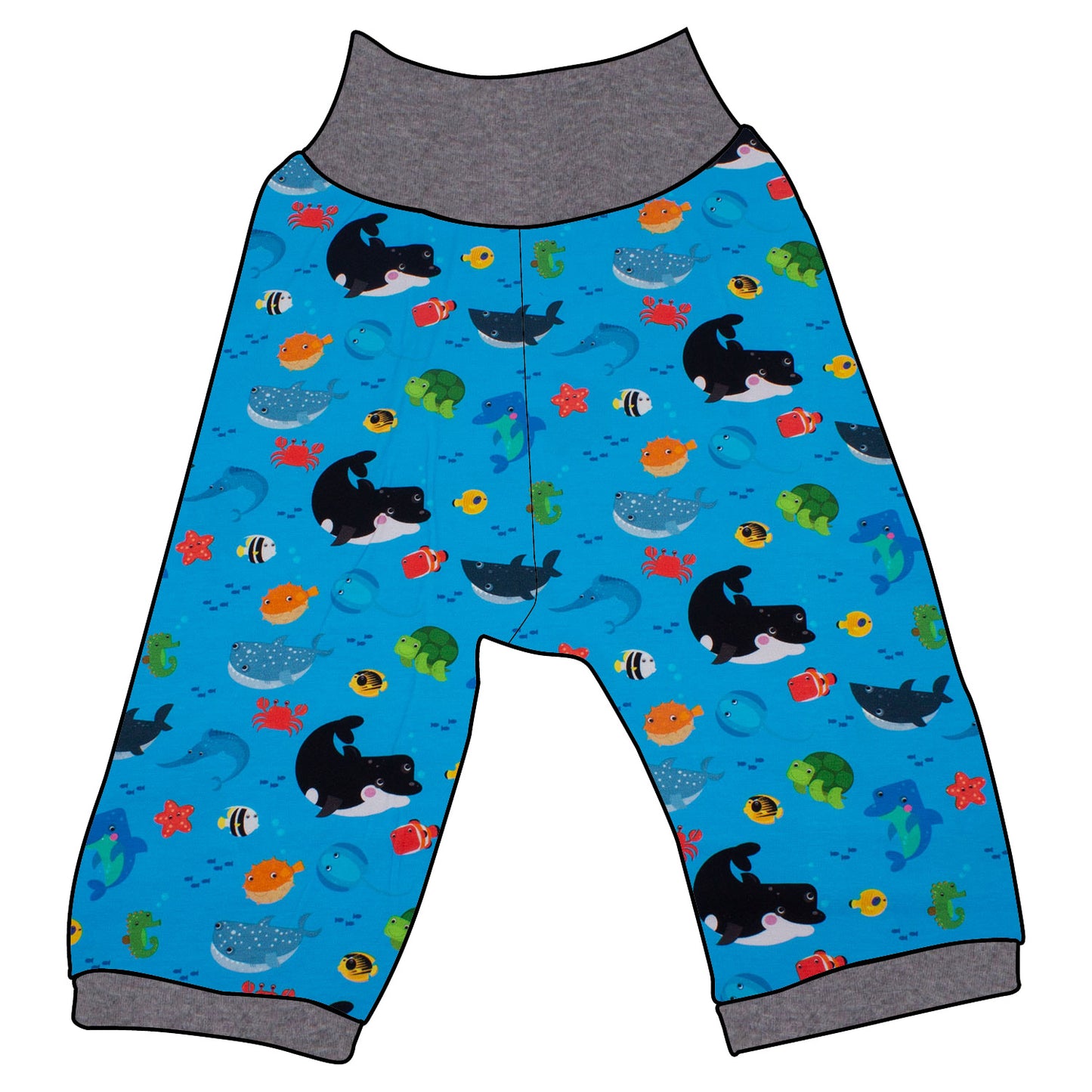 Kinder 3/4 Caprihose Sommerhose Meerestiere