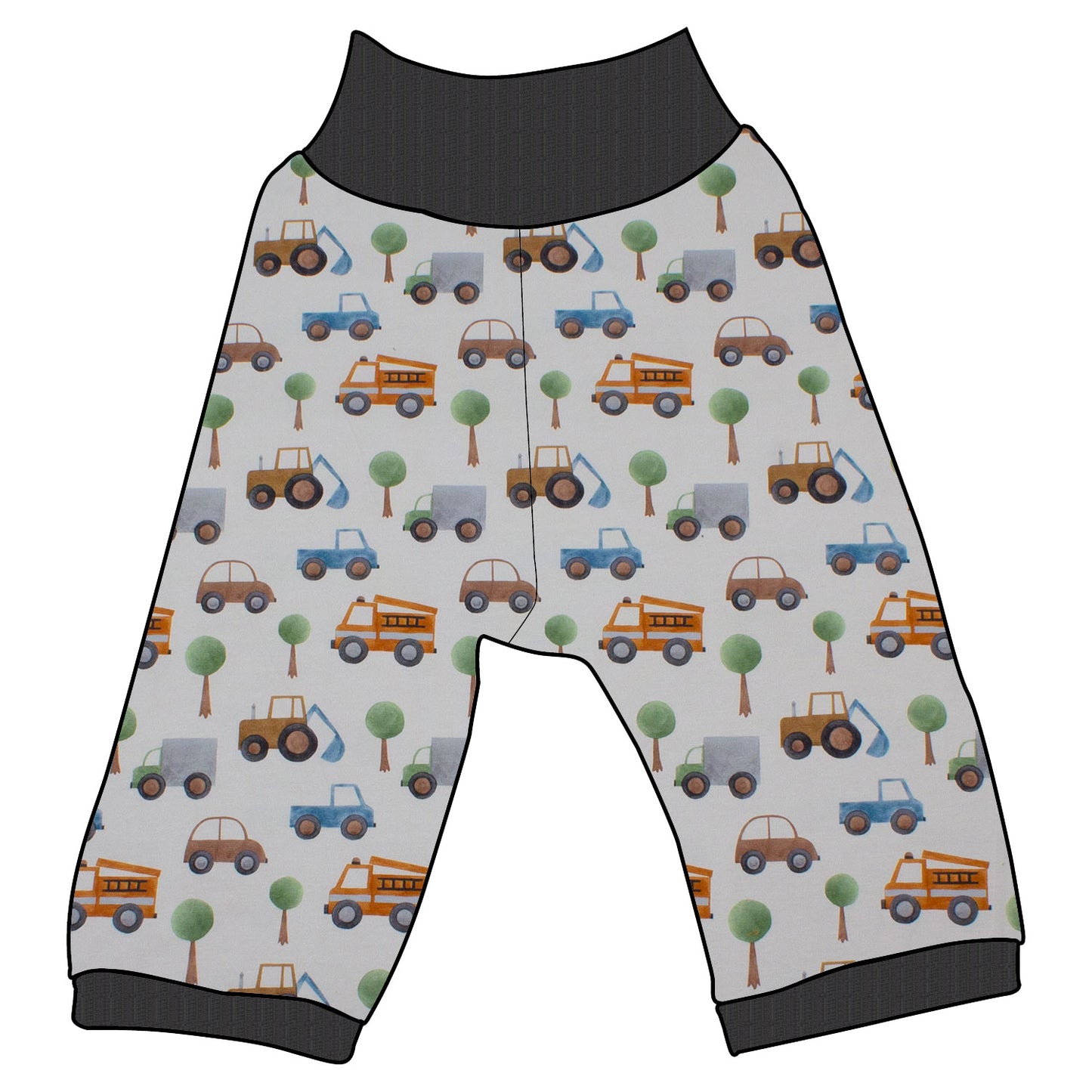 Kinder 3/4 Caprihose Sommerhose Kleiner Fuhrpark