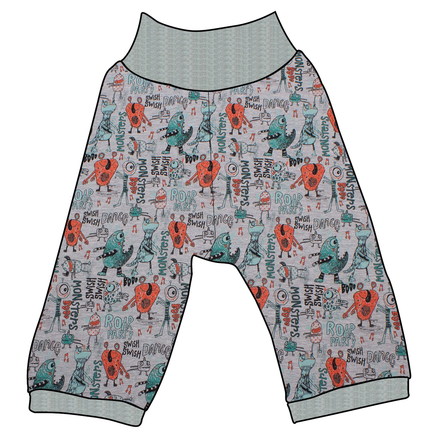Kinder 3/4 Caprihose Sommerhose Partymonster