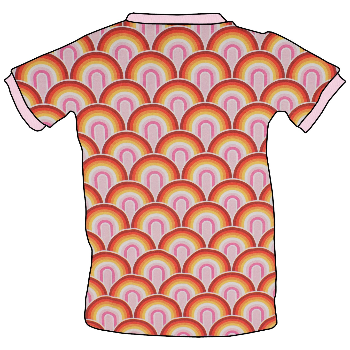Kinder T-Shirt Regenbogen rosa