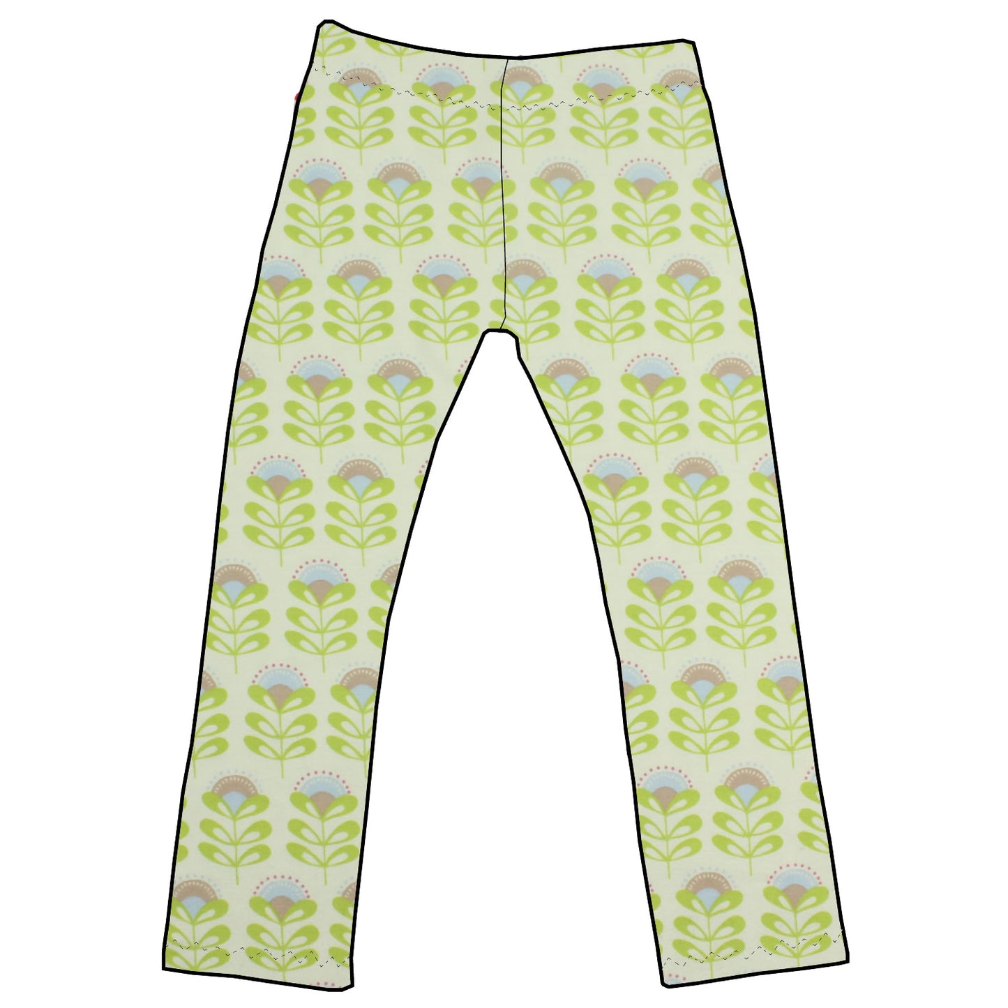 Damen Leggings Skinny Hose Kleine Blumen