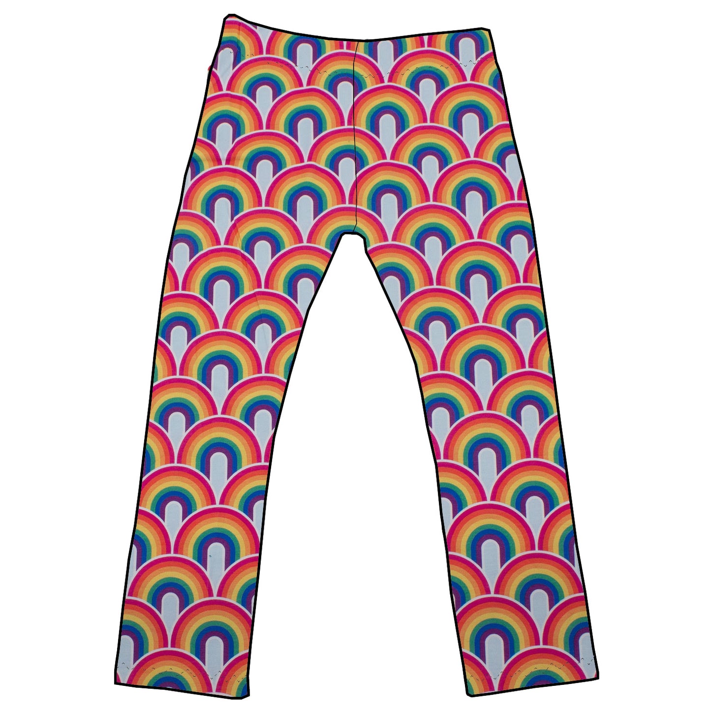 Damen Leggings Skinny Hose Regenbogen bunt