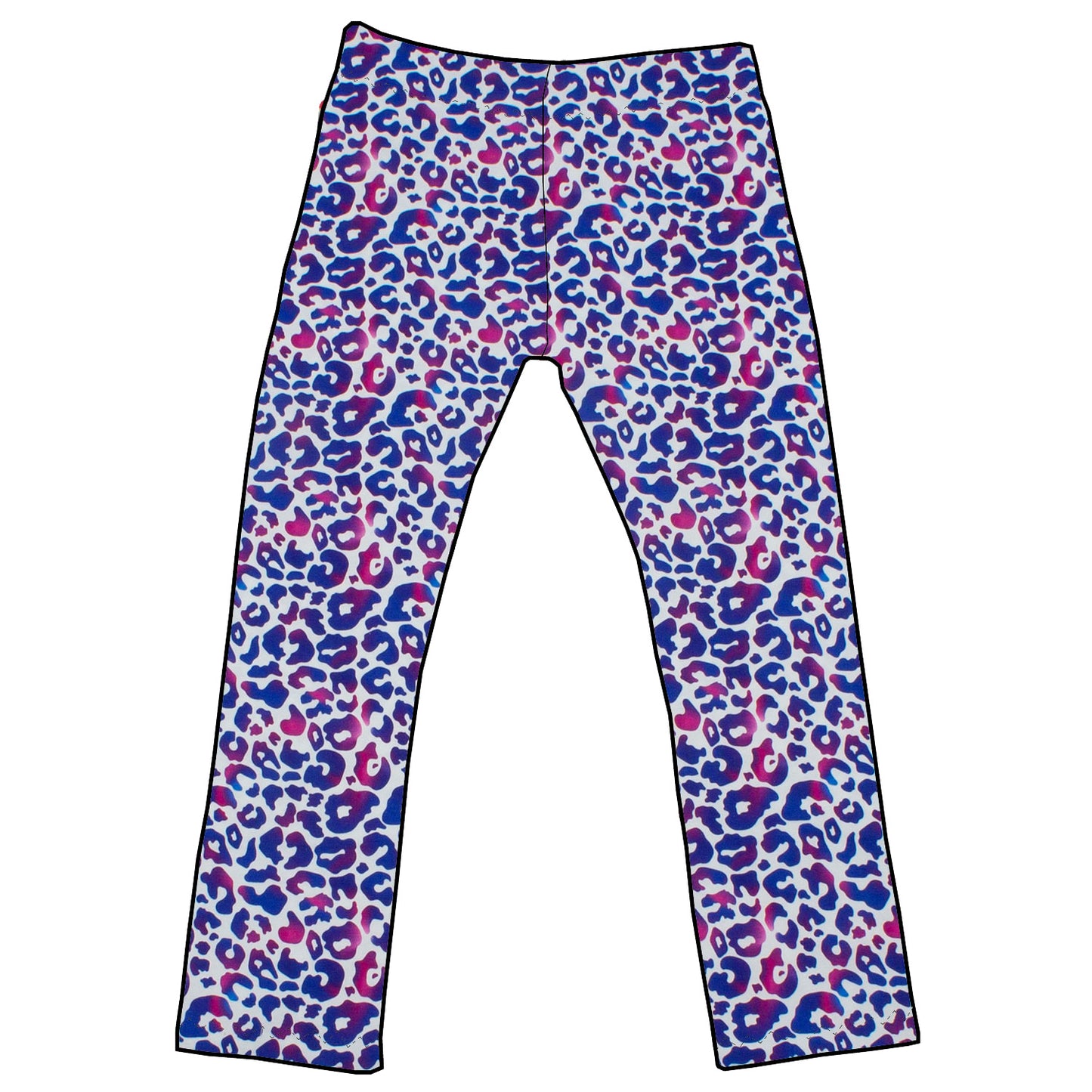 Damen Leggings Skinny Hose Leo lila / pink