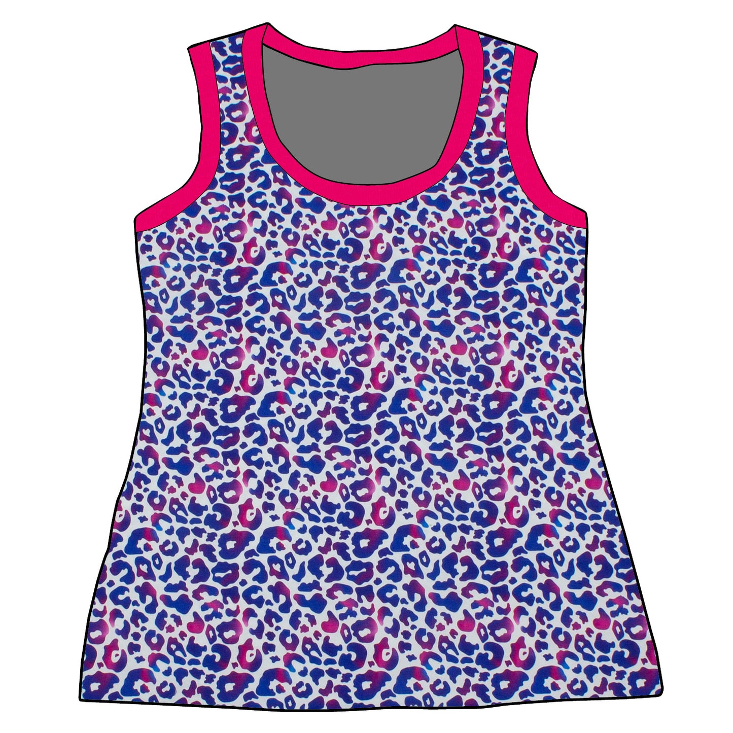 Damen Tanktop Leo lila / pink