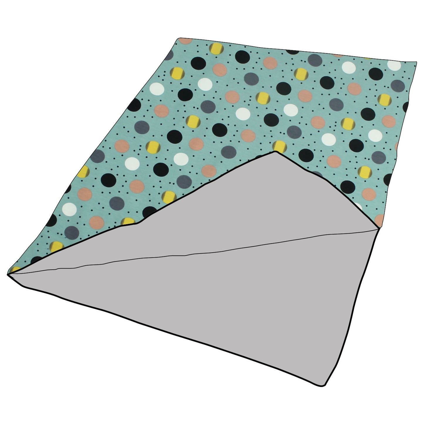 Kuscheldecke / Schmusedecke Retropunkte
