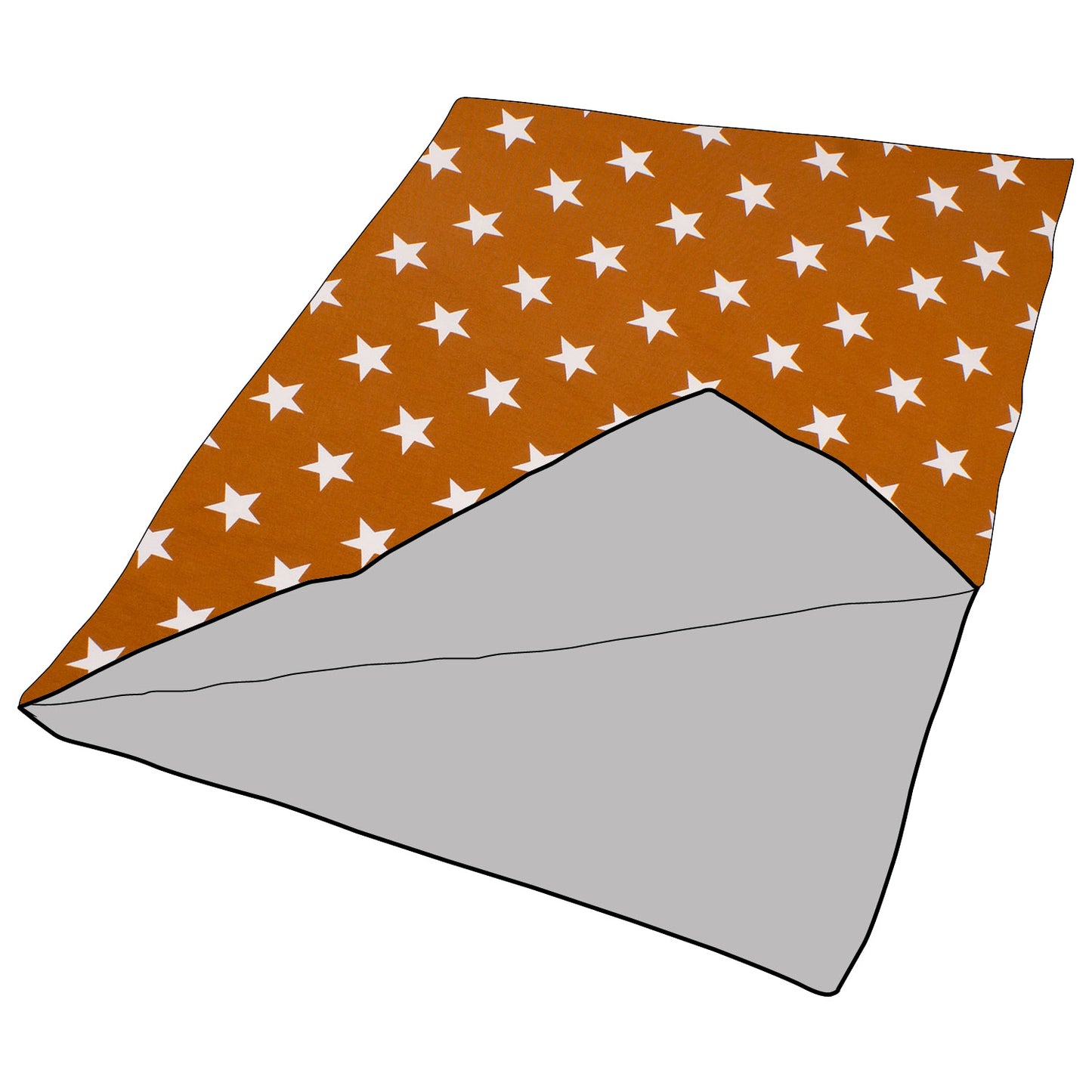 Kuscheldecke / Schmusedecke Sterne ocker