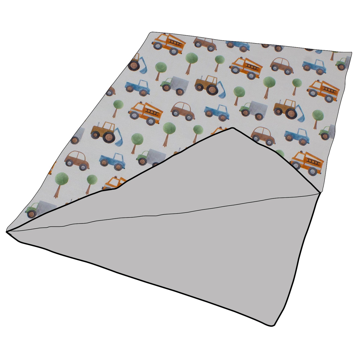 Kuscheldecke / Schmusedecke Kleiner Fuhrpark