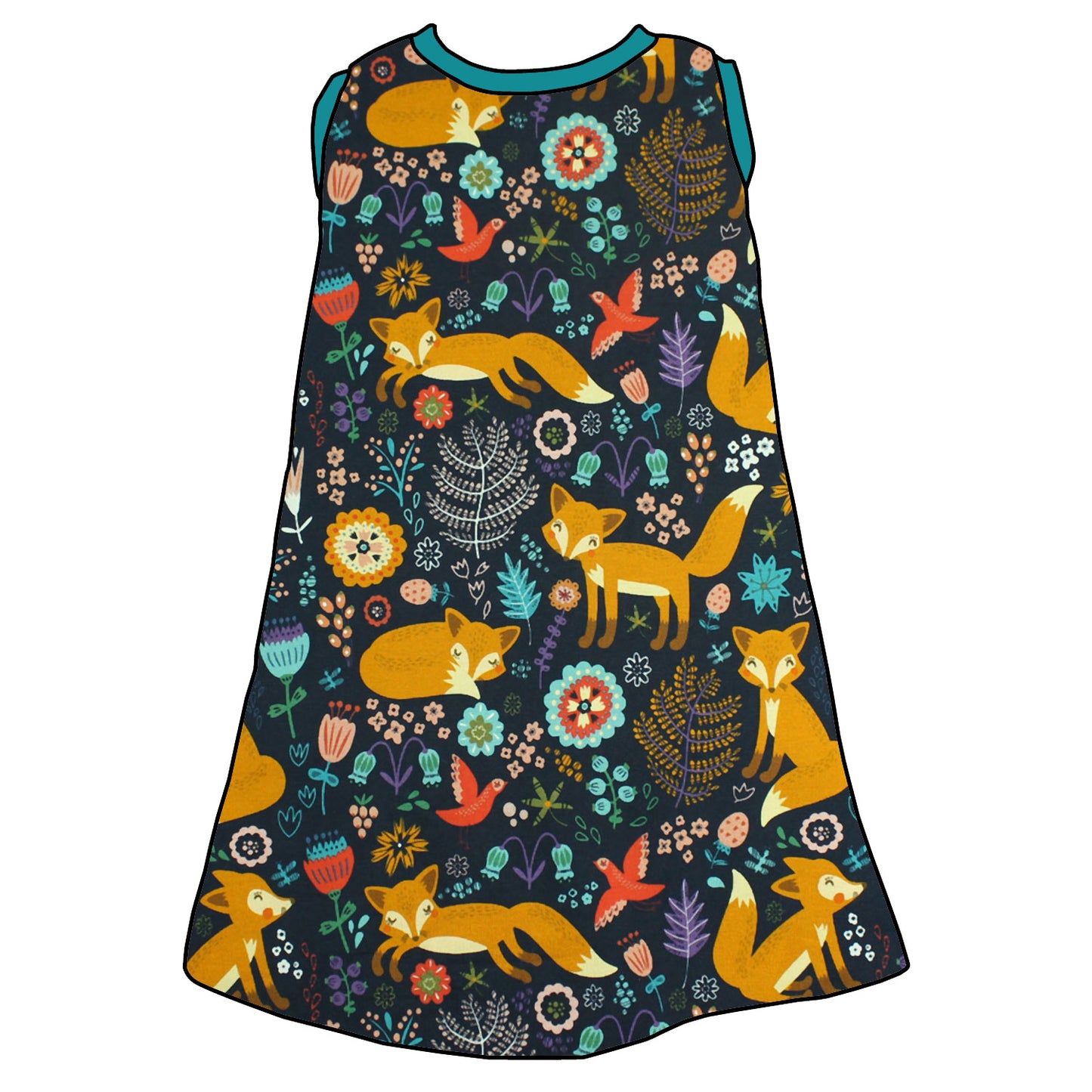 Kinder Trägerkleid Fuchs