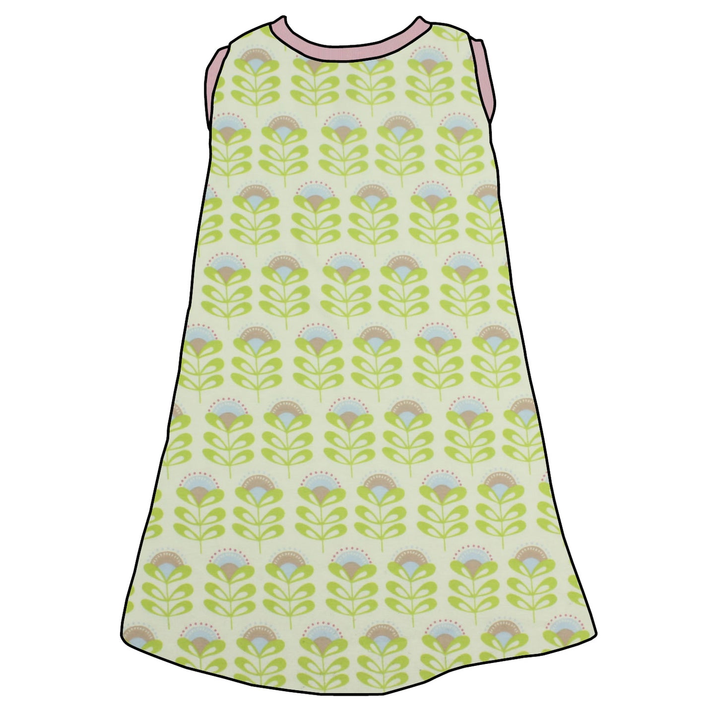 Kinder Trägerkleid Kleine Blumen