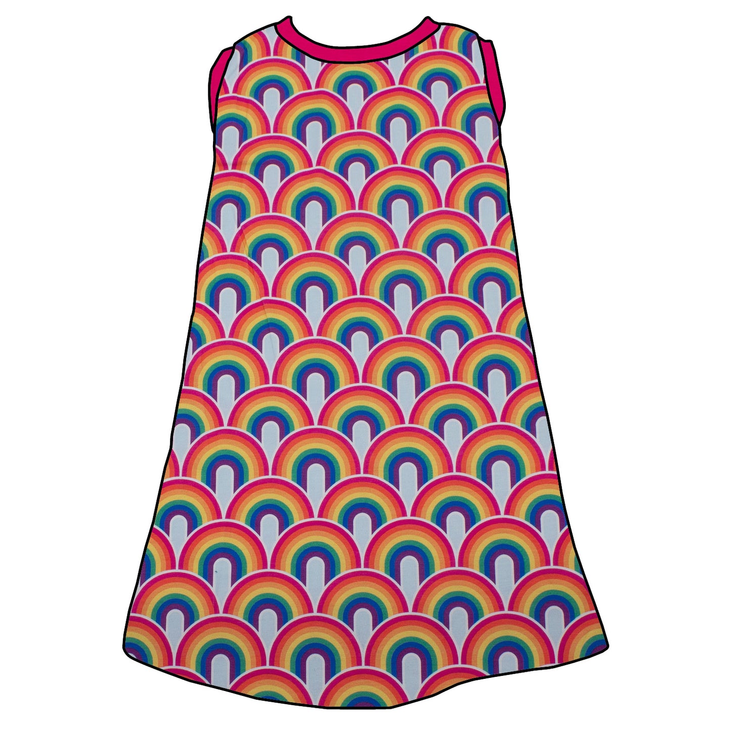 Kinder Trägerkleid Regenbogen bunt