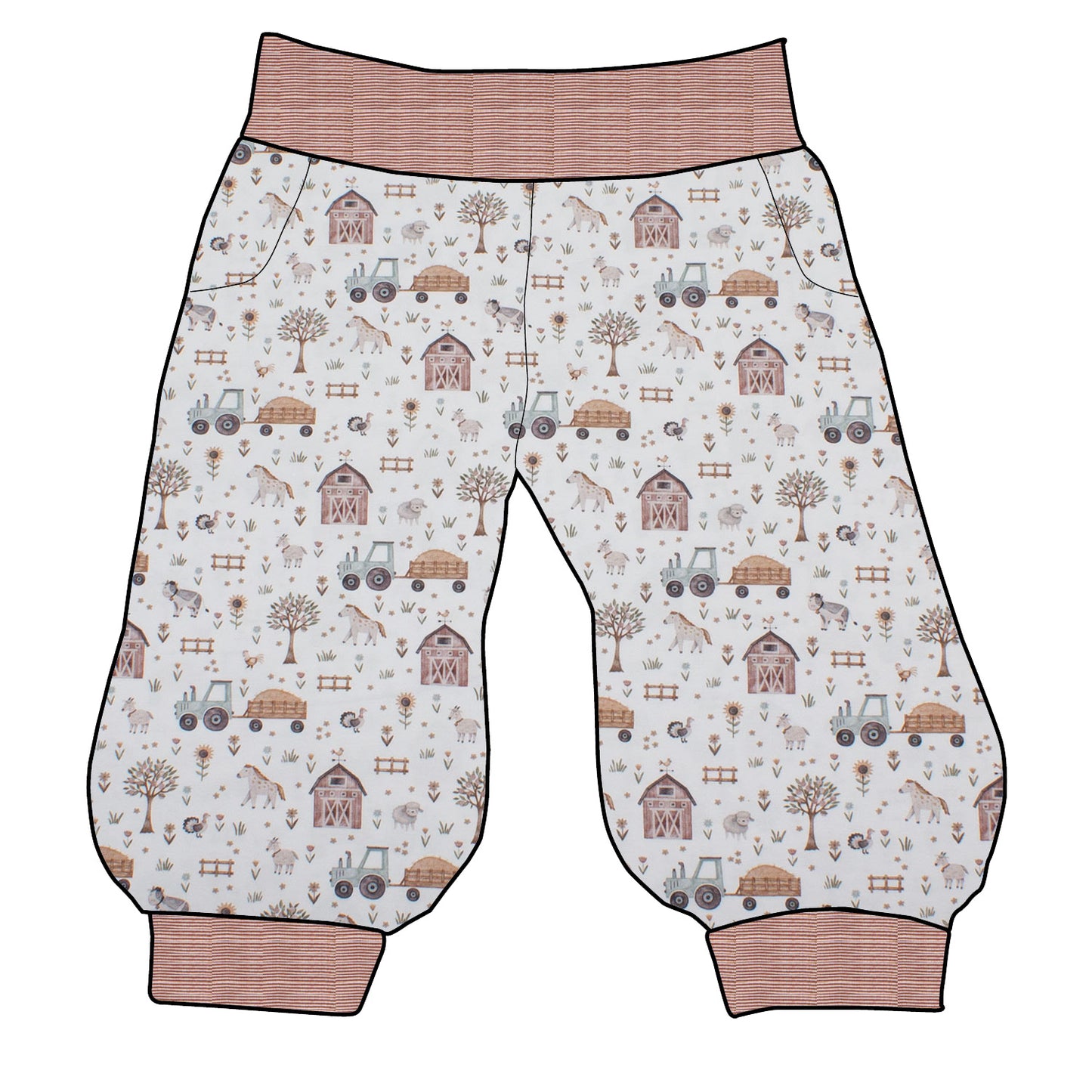 Damen 3/4 Caprihose Sporthose Der Bauernhof
