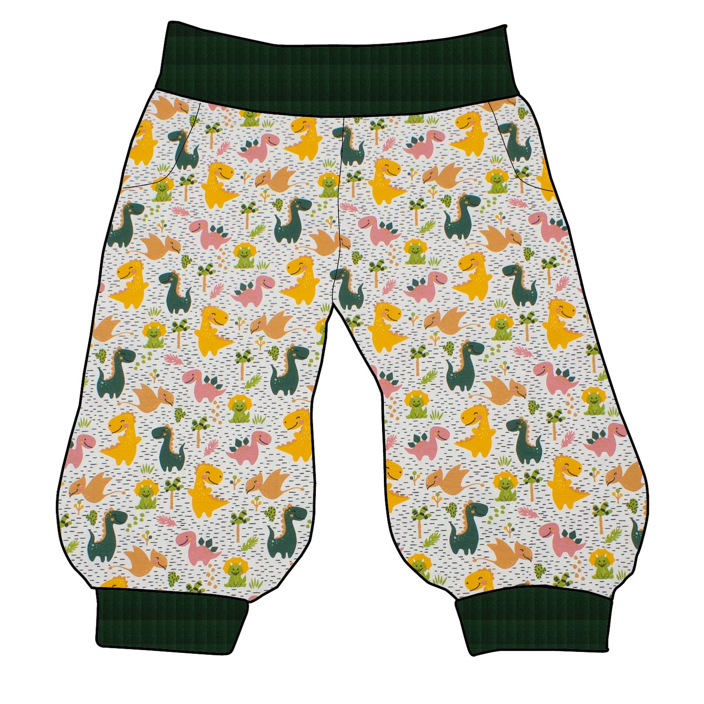 Damen 3/4 Caprihose Sporthose Dinoland Rosa