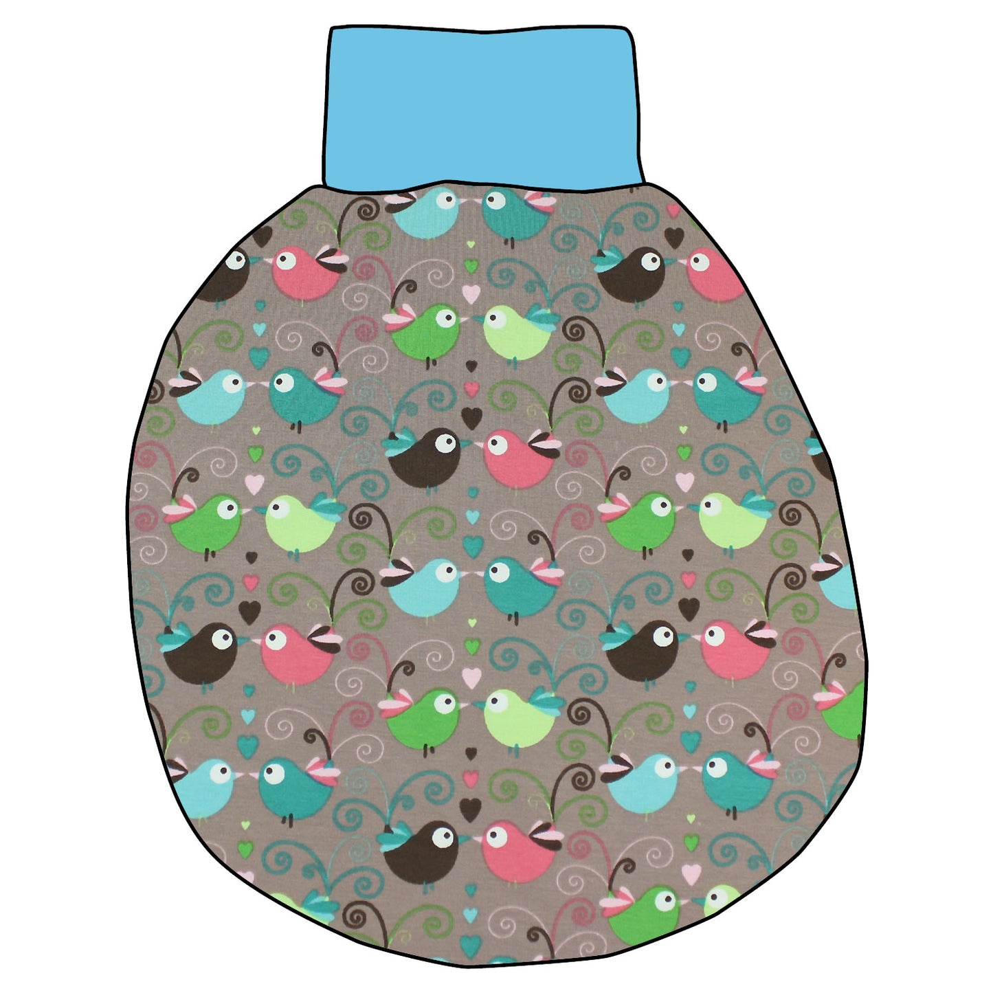 Pucksack / Strampelsack Bunte Vögel