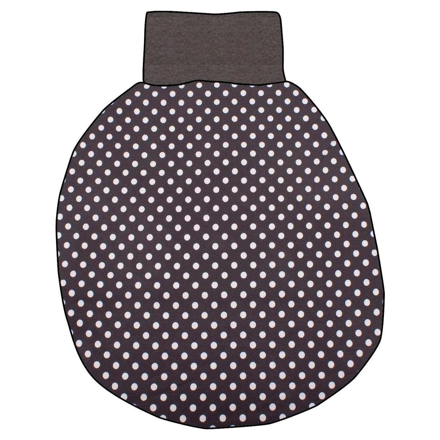 Pucksack / Strampelsack Punkte dunkelgrau