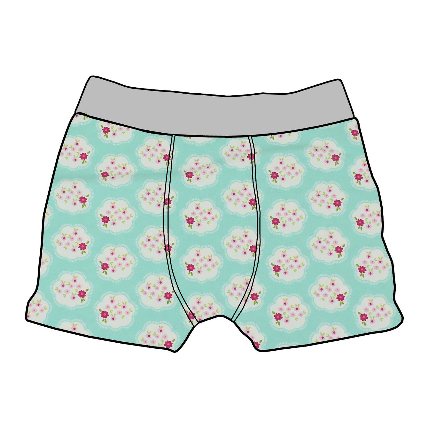 Kinder Boxershorts Blümchen